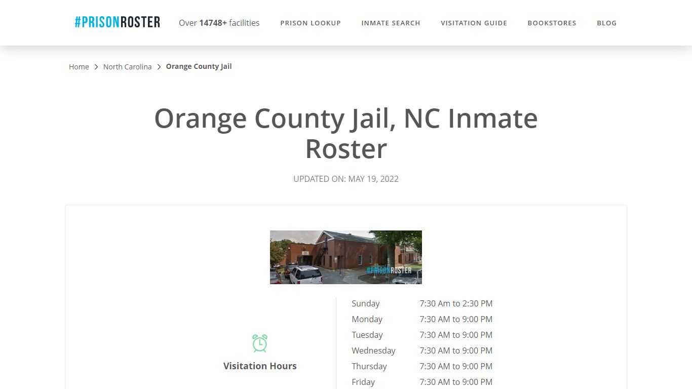Orange County Jail, NC Inmate Roster